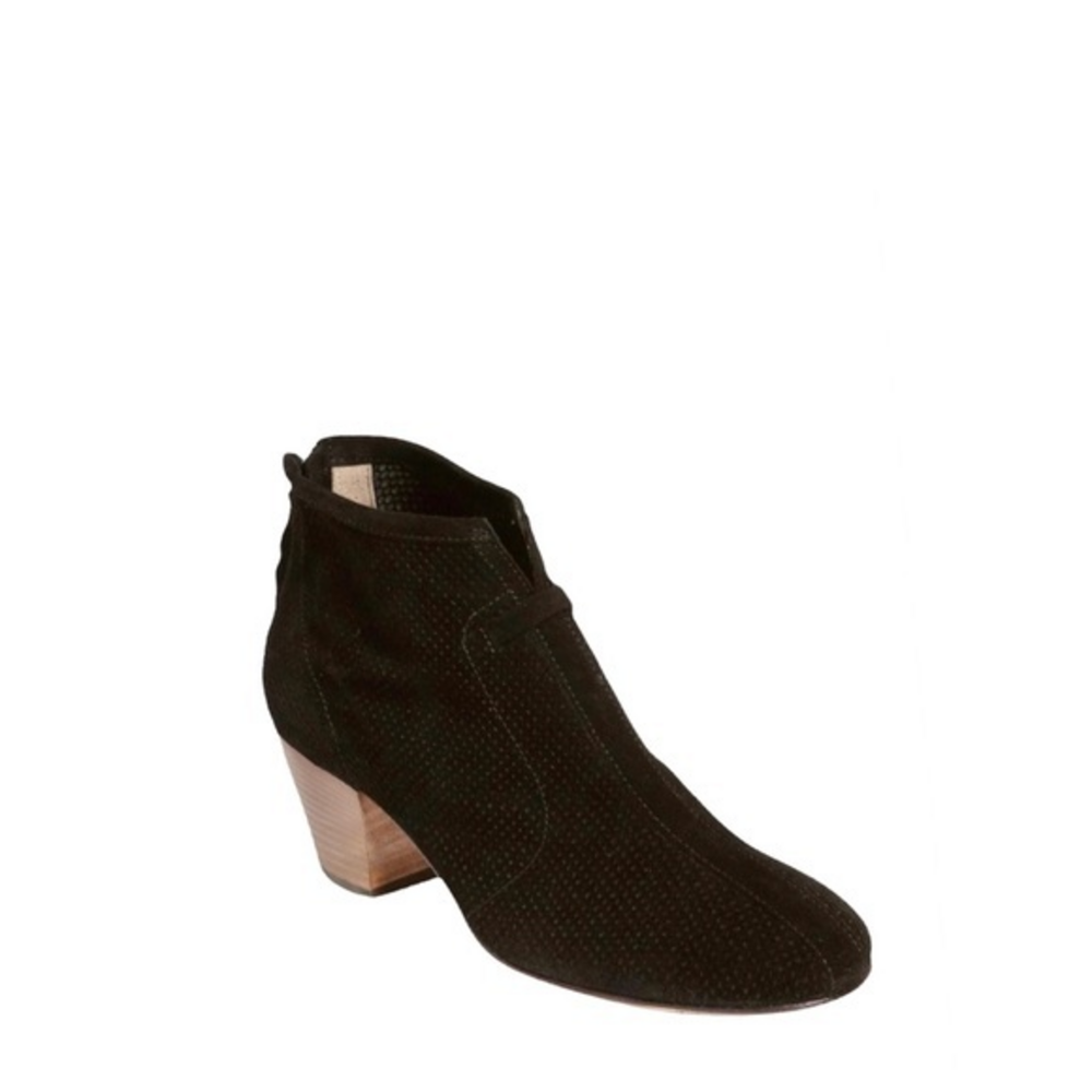 Aquatalia By Marvikn K “Xcellent” Black Perforated Suede‎ Leather Ankle Boots